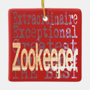 Adorno De Cerámica Zookeeper Extraordinaire