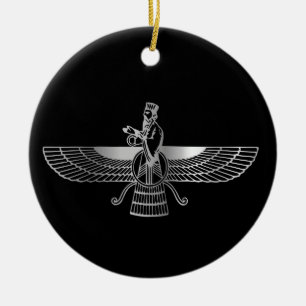 Adorno De Cerámica Zoroastrianism Faravahar
