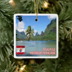 Adorno De Cerámica zPF013 COOK BAY, MOOREA, Polinesia Francesa,