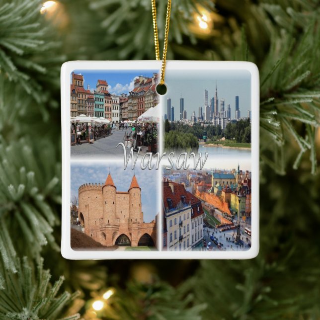 Adorno De Cerámica zPL006 WARSAW WARSZAWA, Polonia, Europa, (Árbol)