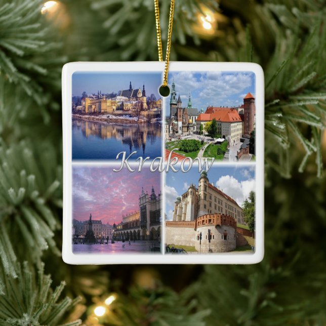 Adorno De Cerámica zPL009 KRAKOW, Polonia, Europa, (Árbol)