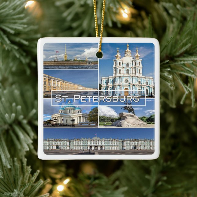 Adorno De Cerámica zRU004 SAINT PETERSBURG, Rusia, Europa, (Árbol)