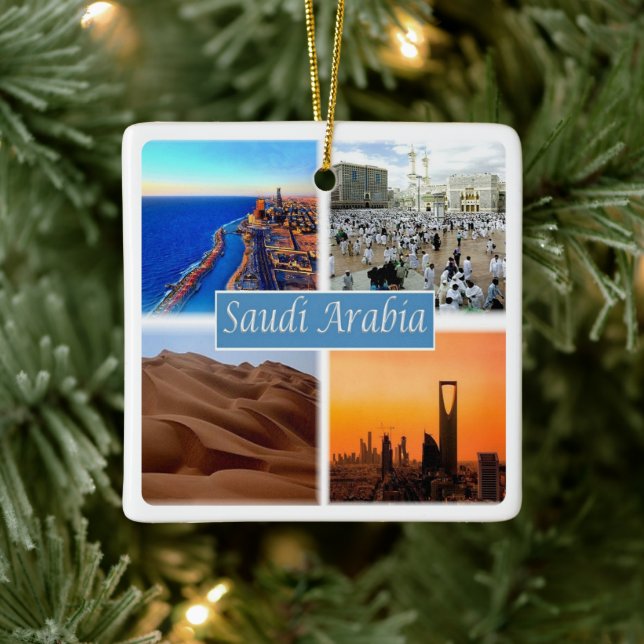 Adorno De Cerámica ZSA010 ARABIA SAUDITA, Asia, (Árbol)