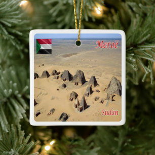 Adorno De Cerámica zSD007 MEROE, Aerial View, Sudán, África,