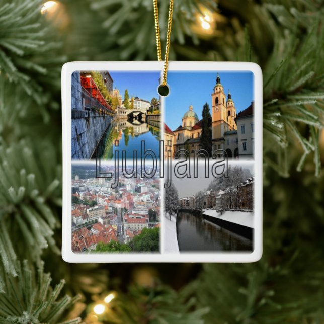 Adorno De Cerámica zSI016 LJUBLJANA, Eslovenia, Europa (Árbol)