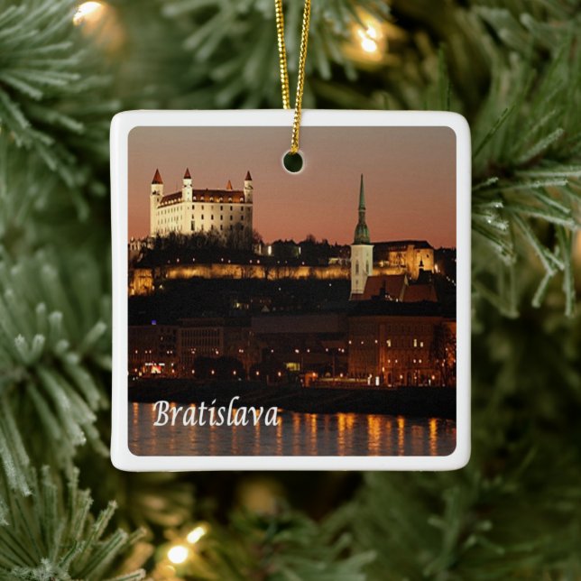 Adorno De Cerámica zSK005 BRATISLAVA, Eslovaquia, Europa, (Árbol)