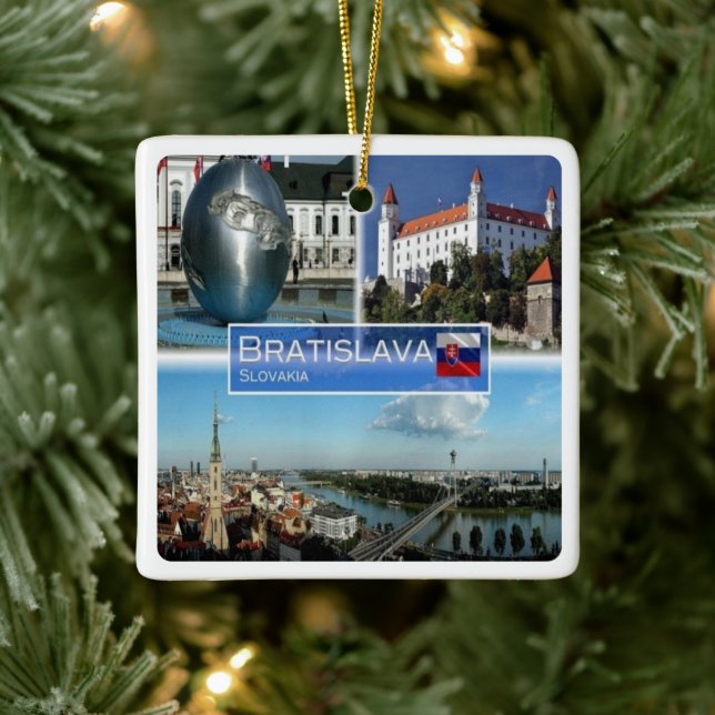 Adorno De Cerámica zSK013 BRATISLAVA, Eslovaquia, Europa, (Árbol)