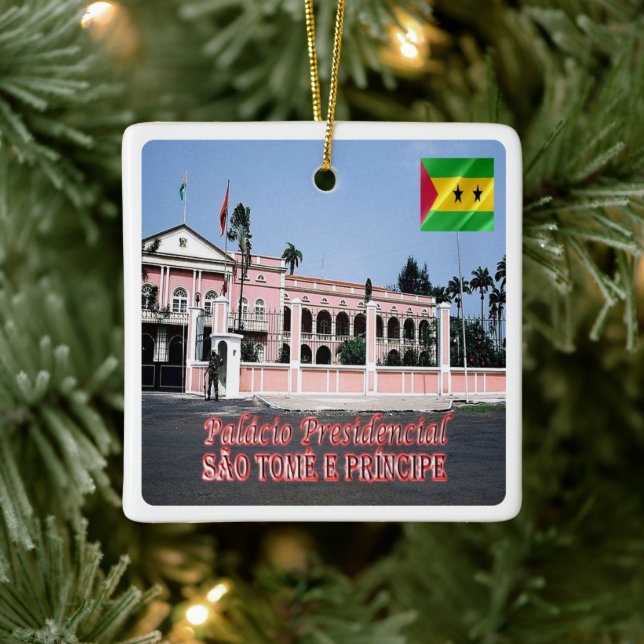 Adorno De Cerámica zST006 SAO TOMÈ Palacio Presidencial, (Árbol)
