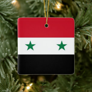 Adorno De Cerámica zSY001 Bandera Siria Siria,