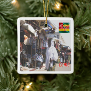 Adorno De Cerámica zTG004 LOME' Togo, África,