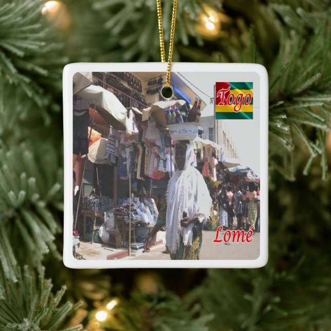 Adorno De Cerámica zTG004 LOME' Togo, África, (Árbol)