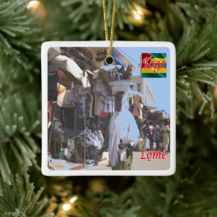 Adorno De Cerámica zTG004 LOME' Togo, África,