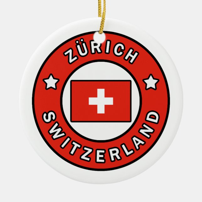 Adorno De Cerámica Zürich Suiza (Frente)