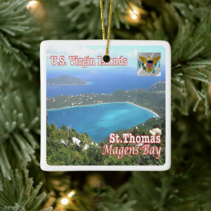 Adorno De Cerámica zVI012 SAINT THOMAS, Bahía de Magens, Islas Vírgen