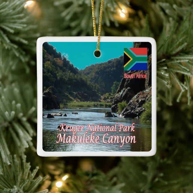 Adorno De Cerámica zZA005 SUDÁFRICA, Cañón N.P. Makuleke, (Árbol)