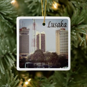 Adorno De Cerámica zZM006 LUSAKA, Zambia, África,