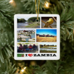 Adorno De Cerámica zZM010 ZAMBIA I Love, Mosaic, Africa,<br><div class="desc">Aquí encontrarás el recuerdo de tus vacaciones. (zZM010 ZAMBIA I Love, Mosaic, Africa Ceramic Ornament). Amplíe a amigos y familiares con los recuerdos únicos de su gran viaje. Pruébenos. #LeoPepeDesign - Zambia me encanta, diseño de leopintas, viajes de turismo fotográfico, mosaico de collage potpourri, áfrica zambia, adorno cerámico de recuerdos...</div>