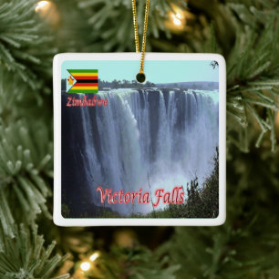 Adorno De Cerámica zZW003 VICTORIA FALLS, Zimbabwe, África,