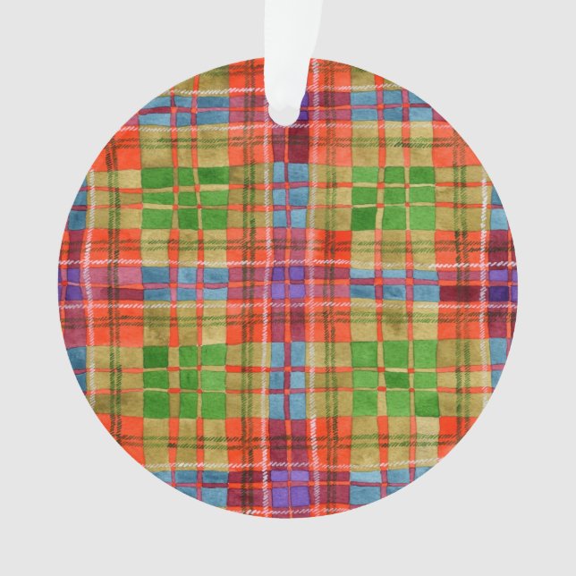 ADORNO DE CÍRCULO ACRÍLICO MAC RAE TARTAN (Anverso)