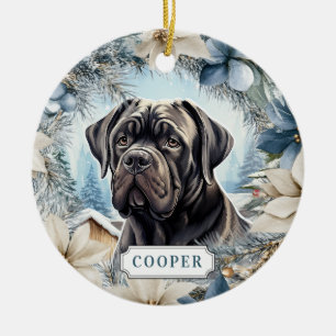 Adorno de círculo de cerámica Cane Corso
