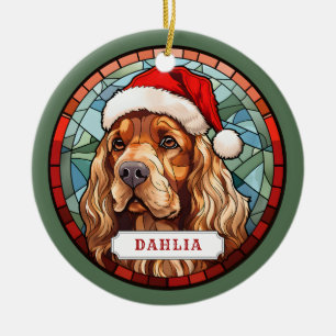 Adorno de círculo de cerámica de Cocker Spaniel