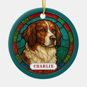 Adorno de círculo de cerámica de perro Drentse Pat