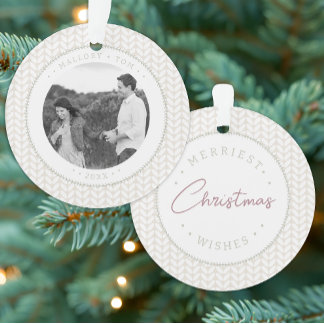 Adorno de círculo personalizado de Navidad acogedo