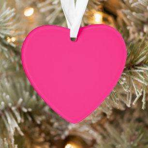 Adorno de Corazón Rosa Neon - Personalizable y Úni