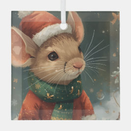 Adorno De Cristal 2025 Christmas Mouse Ornament