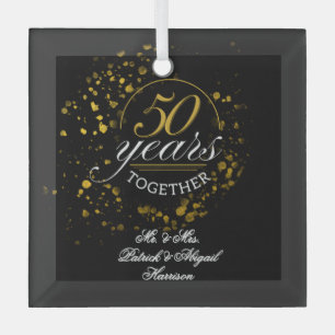 Adorno De Cristal 50 Años Juntos Aniversario de Bodas de Oro