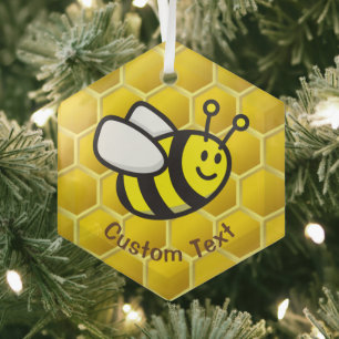 Adorno De Cristal Abeja de Dibujos Animados