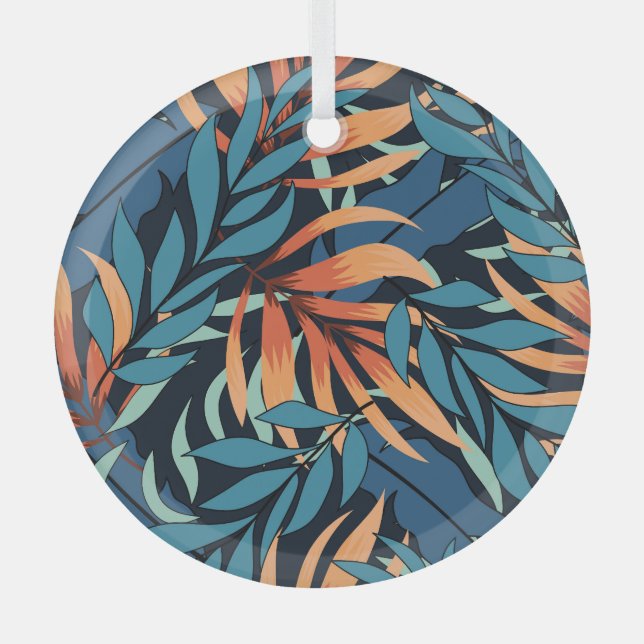 Adorno De Cristal Abstracto tropical Pastel (Anverso)