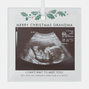 Adorno De Cristal Abuela Feliz Navidad Anuncio de Embarazo