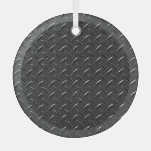 Adorno De Cristal Acero negro, textura metálica fluida.