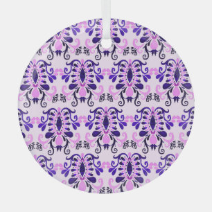 Adorno De Cristal Acuarela Ikat: La etnia tribal no tiene foco