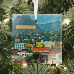 Adorno De Cristal Acuarela Oranjestad, Aruba