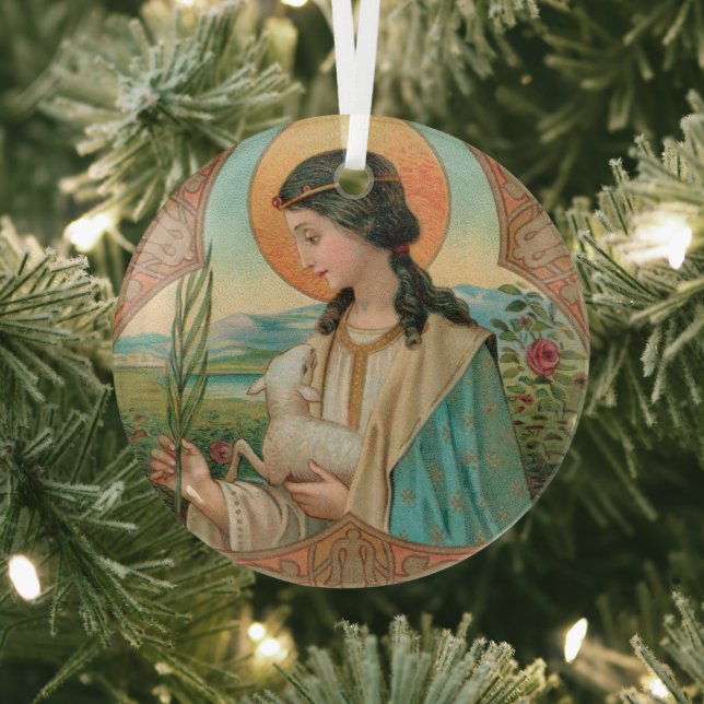 Adorno De Cristal Agnes de Roma (BK 006) (in situ)