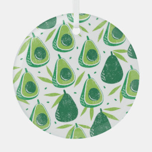 Adorno De Cristal Aguacate, estampado texturado, patrón sin fisuras.