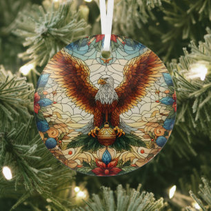 Adorno De Cristal Águila calva de vidrio templado