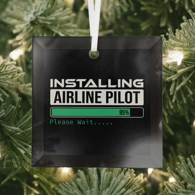 Adorno De Cristal Airline PIlot Loading Funny Pilot Student (in situ)
