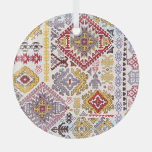 Adorno De Cristal Alfombra india, paisley mandala, yoga