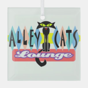 Adorno De Cristal "Alley Cat Lounge"