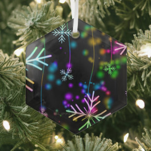 Adorno De Cristal ambiente navideño festivo y animado de SlipperyJoe