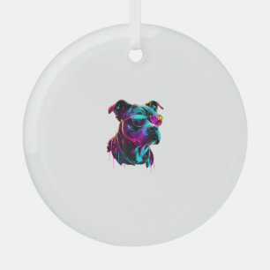 Adorno De Cristal American Staffordshire Terrier Perro personal esta