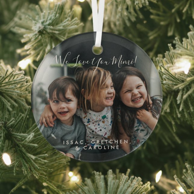 Adorno De Cristal Amor personalizado Mimi Foto manuscrita (in situ)