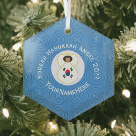Adorno De Cristal Ángel de Hanukkah de Corea del Sur Nombre del año 