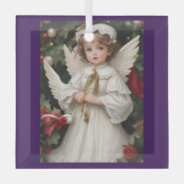 Adorno De Cristal Ángel Navidades victorianos de época