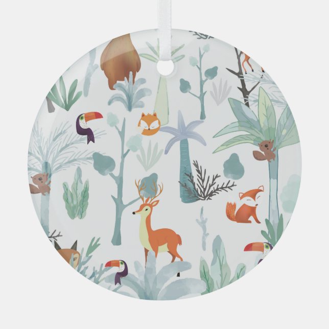 Adorno De Cristal Animales muy bien educados: garabato de bosque tro (Anverso)