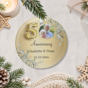 Adorno De Cristal aniversario de bodas de oro 50