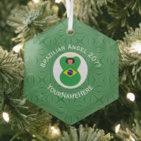 Año Ángel de la bandera brasileña con tu nombre he